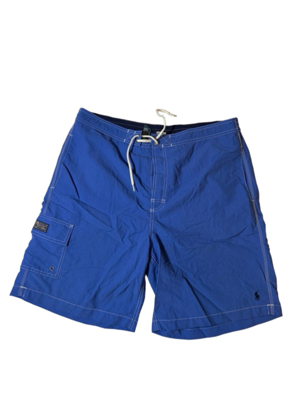Polo Ralph Lauren Swim Trunks Blue Board Shorts Cargo Pocket XL